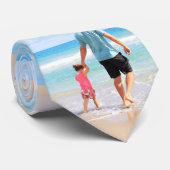 Aangepaste persoonlijke foto-Stropdas cadeau Stropdas (Opgerold)