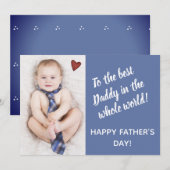 Aangepaste persoonlijke foto-Vaderdag Feestdagenkaart (Voorkant / Achterkant)