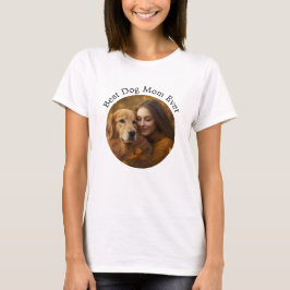 Aangepaste persoonlijke foto van beste hond van ma t-shirt