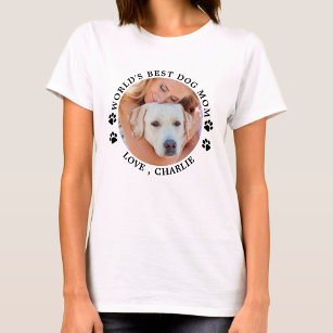 Aangepaste persoonlijke foto van beste hond van ma t-shirt