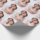 Aangepaste persoonlijke foto van de familie cadeaupapier (Hoek)