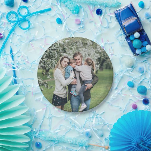 Aangepaste persoonlijke foto van de familie papieren bordje (Feest)