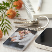 Aangepaste persoonlijke foto van de familie sleutelhanger (Voorkant Rechts)
