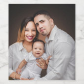 Aangepaste persoonlijke foto van de familie wijn etiket (Enkel label)