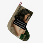 Aangepaste persoonlijke foto van kunstwerk Voeg de Grote Kerstsok (Voorkant (Hangend))