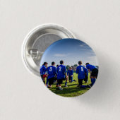 Aangepaste persoonlijke foto van sportteam ronde button 3,2 cm (Voorkant /achterkant)