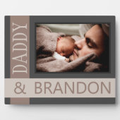 Aangepaste persoonlijke foto van vader met kind fotoplaat (Voorkant)