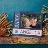 Aangepaste persoonlijke foto van vader met kind fotoplaat (Zijkant)