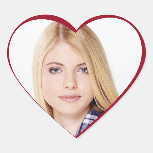 Aangepaste persoonlijke foto van Valentijn Hart Sticker (Voorkant)