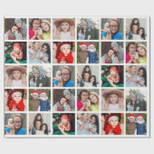 Aangepaste persoonlijke foto voor kerstmis cadeaupapier (Vlak)