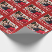 Aangepaste persoonlijke foto voor kerstmis cadeaupapier (Hoek)