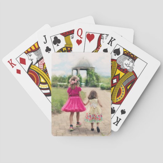 Aangepaste persoonlijke foto voor kinderen bevesti pokerkaarten (Achterkant)