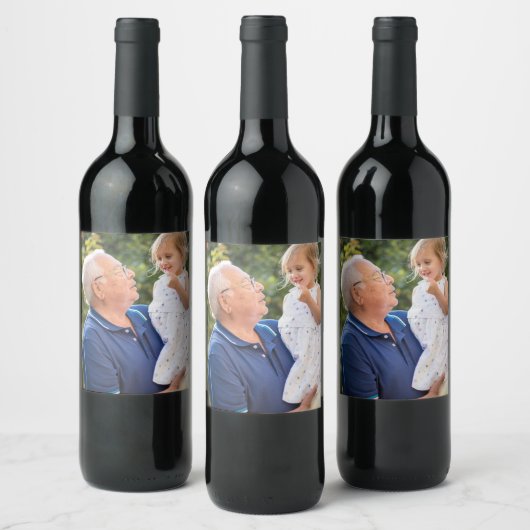 Aangepaste persoonlijke foto wijn etiket (Flessen)