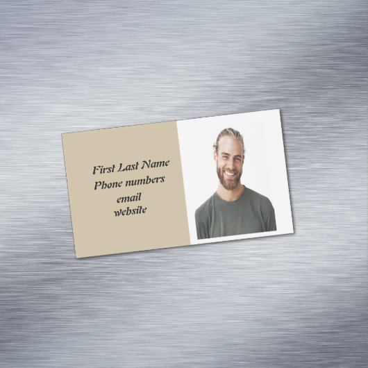 Aangepaste persoonlijke foto Wolf Totem Visitekaar Magnetisch Visitekaartje (Voorbeeld)