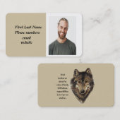 Aangepaste persoonlijke foto Wolf Totem Visitekaartje (Voorkant / Achterkant)