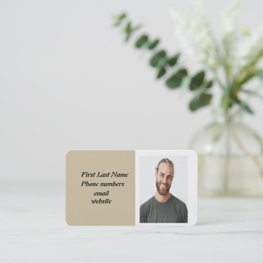 Aangepaste persoonlijke foto Wolf Totem Visitekaartje (Staand voorkant)