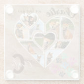 Aangepaste persoonlijke foto's en offertes op maat glazen onderzetter (Achterkant)