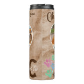 Aangepaste persoonlijke foto's en offertes op maat thermosbeker (Achterkant)