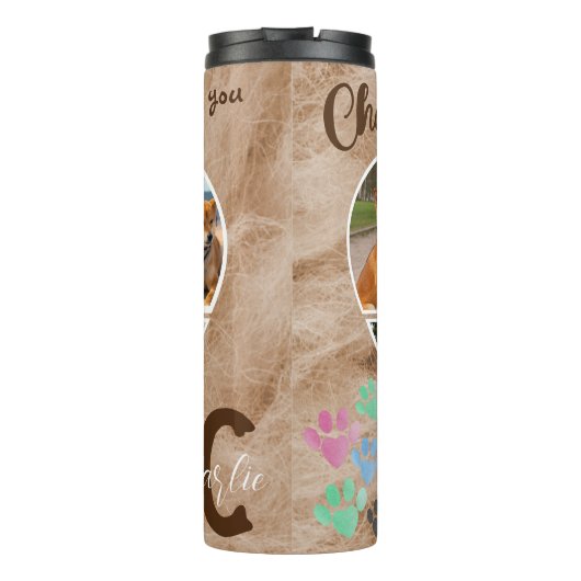 Aangepaste persoonlijke foto's en offertes op maat thermosbeker (Achterkant)