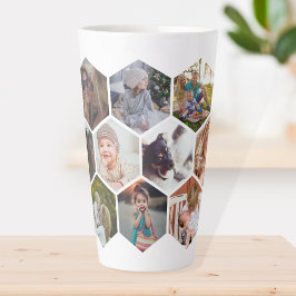 Aangepaste persoonlijke foto's van de Honeycomb-fa Latte Mok