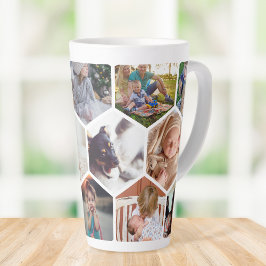Aangepaste persoonlijke foto's van de Honeycomb-fa Latte Mok