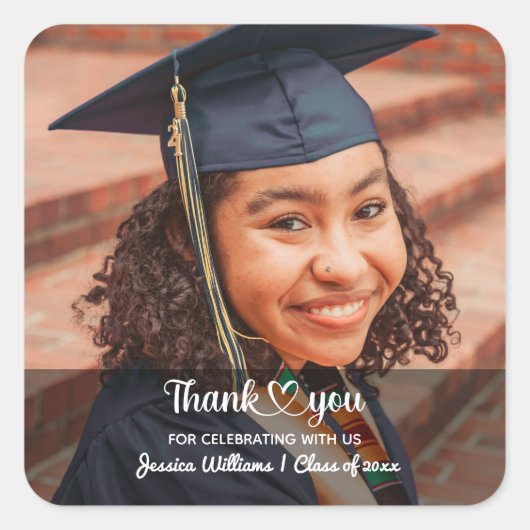 Aangepaste persoonlijke foto's voor liefhebbers en vierkante sticker (Voorkant)