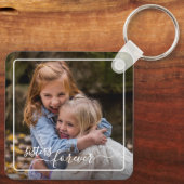 Aangepaste Persoonlijke Fotosjabloon Zusters Voor  Sleutelhanger (Achterkant)