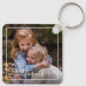 Aangepaste Persoonlijke Fotosjabloon Zusters Voor  Sleutelhanger (Achterkant)