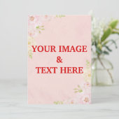 Aangepaste persoonlijke fotouitnodiging kaart (Staand voorkant)