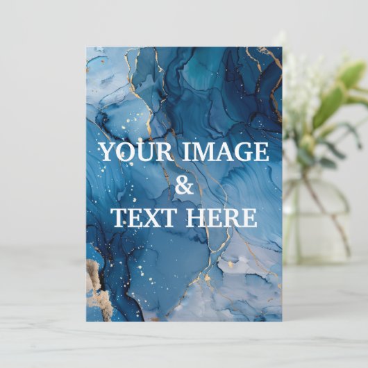 Aangepaste persoonlijke fotouitnodiging kaart (Staand voorkant)