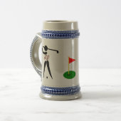 Aangepaste persoonlijke Golf Beer Mok (Voorkant links)