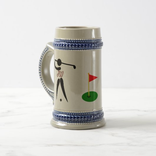 Aangepaste persoonlijke Golf Beer Mok (Voorkant links)