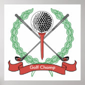 Aangepaste persoonlijke GolfPosters Poster (Voorkant)