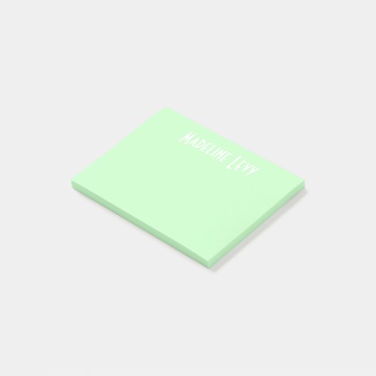 Aangepaste persoonlijke Groene Post met naam Post-it® Notes (Schuin)