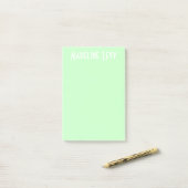 Aangepaste persoonlijke Groene Post met naam Post-it® Notes (Op bureau)