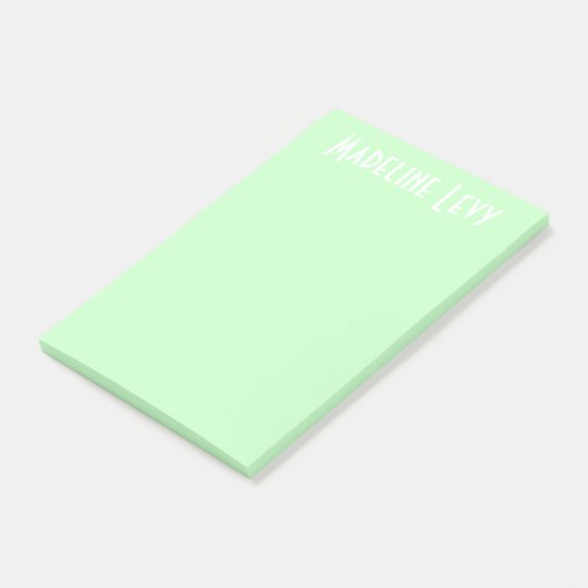 Aangepaste persoonlijke Groene Post met naam Post-it® Notes (Schuin)