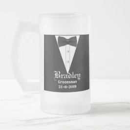 Aangepaste persoonlijke Groomsmen of Beste Man Cad Matglas Bierpul