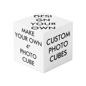 Aangepaste persoonlijke grote 4-inch fotokubus (Voorkant hoekig)