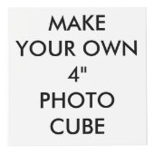 Aangepaste persoonlijke grote 4-inch fotokubus (Voorkant)