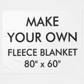 Aangepaste persoonlijke, grote 80 x 60-inch flatpa fleece deken (Voorkant (Horizontaal))