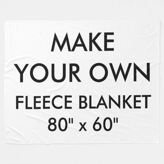 Aangepaste persoonlijke, grote 80 x 60-inch flatpa fleece deken (Voorkant (Horizontaal))