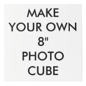 Aangepaste persoonlijke grote 8-inch fotokubus (Voorkant)