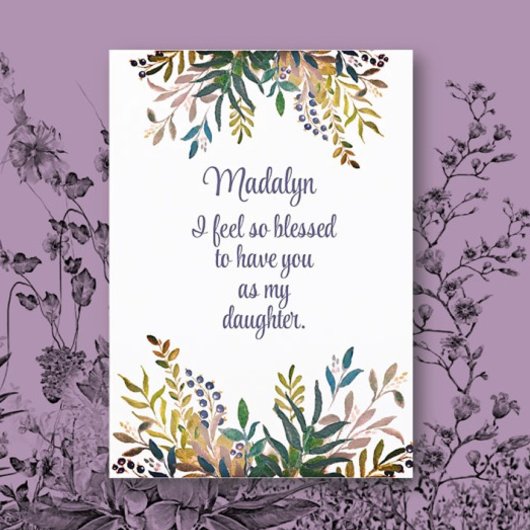 Aangepaste, persoonlijke Happy Birthday-dochterkaa Kaart