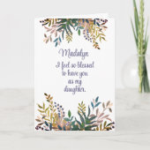 Aangepaste, persoonlijke Happy Birthday-dochterkaa Kaart (Voorkant)