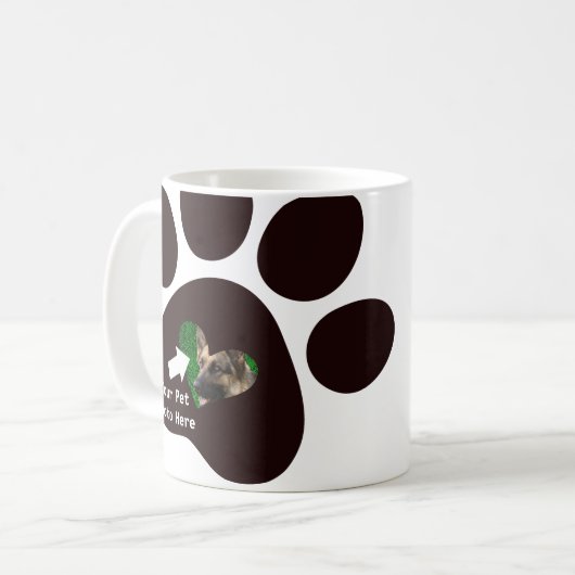 Aangepaste persoonlijke hond Aangepaste hond Foto  Koffiemok (Voorkant links)