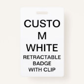Aangepaste persoonlijke intrekbare BADGE en CLIP (Voorkant)