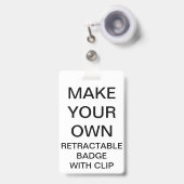Aangepaste persoonlijke intrekbare BADGE en CLIP (Front with Retractable)