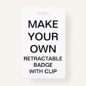 Aangepaste persoonlijke intrekbare BADGE en CLIP (Voorkant)