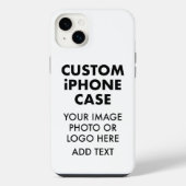 Aangepaste persoonlijke iPHONE 14 PLUS BUDGET Hoesje (Achterkant)