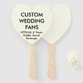Aangepaste persoonlijke IVORY HEART WEDDING FANTS Handwaaier (Voorkant en achterkant)
